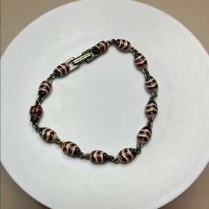 Vintage Joan Rivers American Flag Ladybug Bracelet